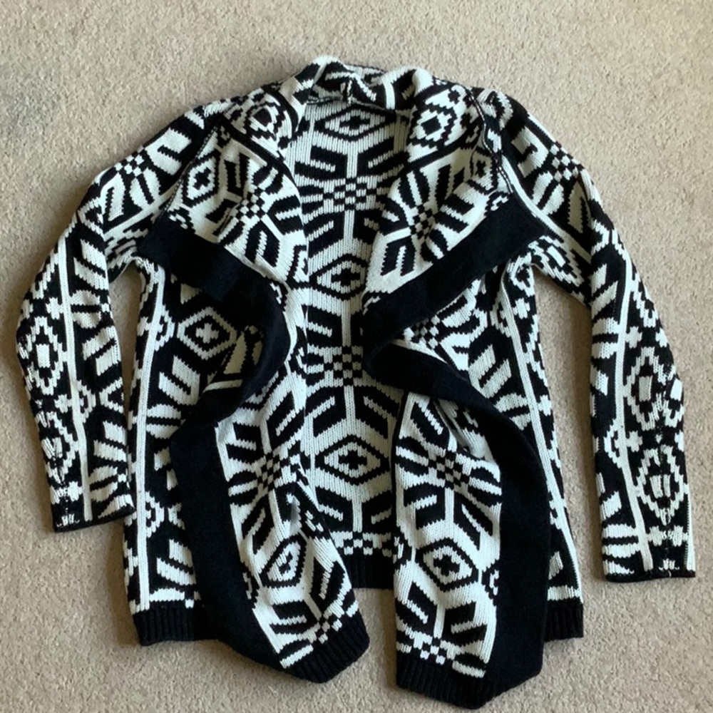 Open-front cardigan sweater